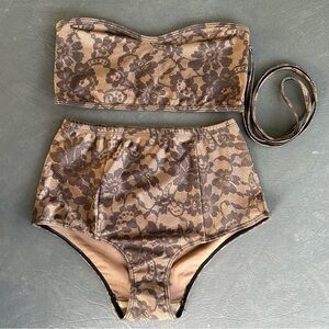 American Apparel Lace Print Swimsuit